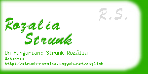rozalia strunk business card